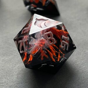 Handmade sharp edge dice Volcano d20
